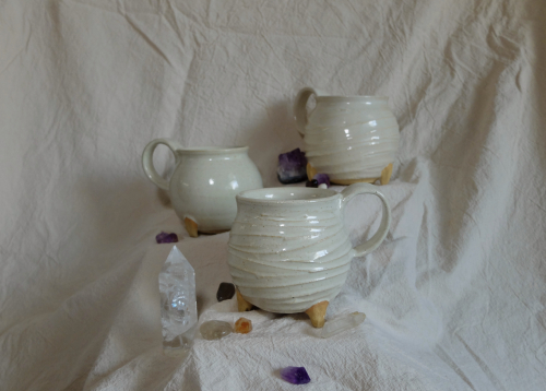 Gabrielle mugs with crystals
