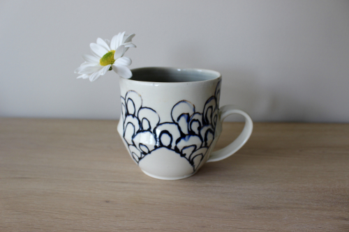 mug with flower