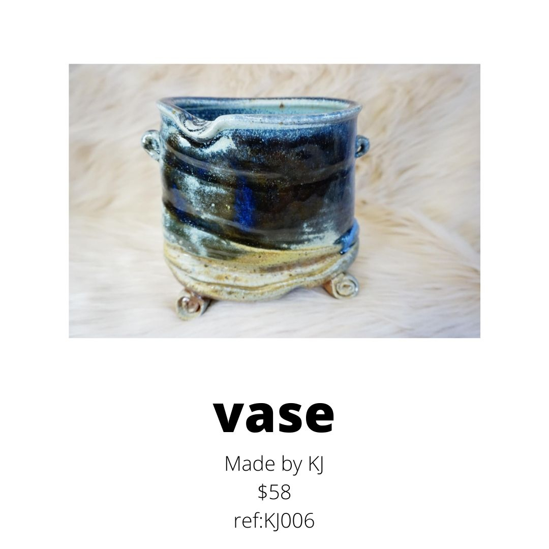 KJ woodfired vase for sale