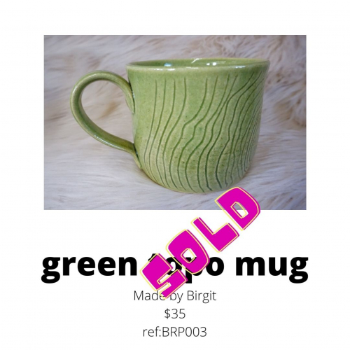 Birgit green topo mug for sale